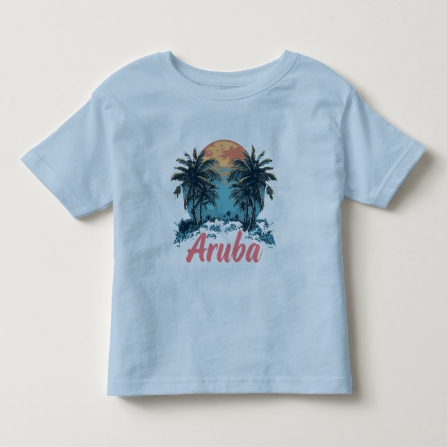 Aruba Island Design (Version 2) - Toddler Fine Jer Toddler T-shirt (Front)
