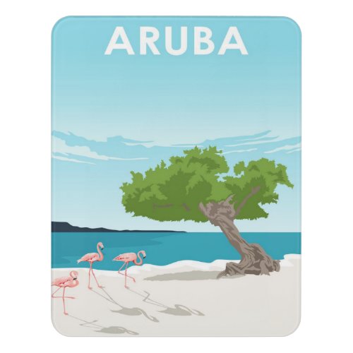 Aruba Island Travel Poster Door Sign