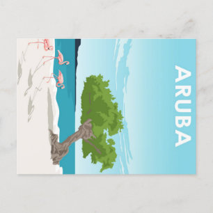 Aruba Island Travel Poster Holiday Postcard