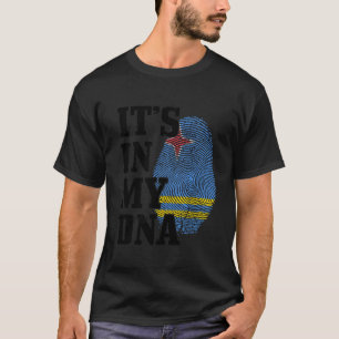 Aruba It's in My DNA Fingerprint Aruban Flag Pride T-Shirt