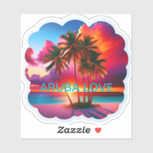 Aruba love amazing color sticker