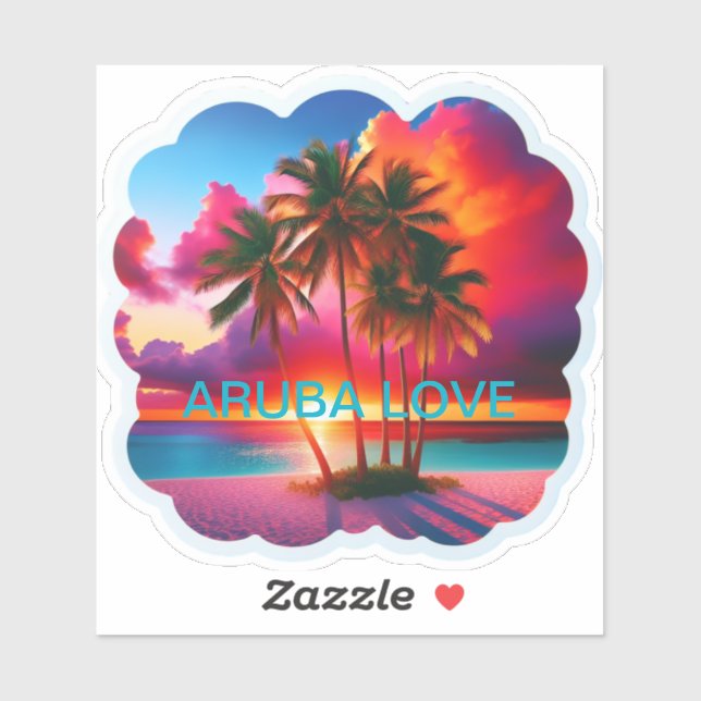 Aruba love amazing color sticker (Sheet)