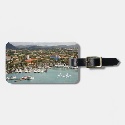 Aruba Marina Personalized Luggage Tag