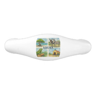 Aruba multiview watercolor ceramic drawer pull