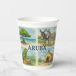 Aruba multiview watercolor paper cups