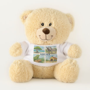 Aruba multiview watercolor teddy bear