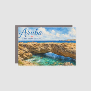 Aruba Natural Bridge rock formation Caribbean  Car Magnet