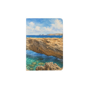 Aruba Natural Bridge rock formation Caribbean  Passport Holder