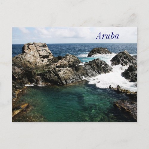 aruba natural pool postcard