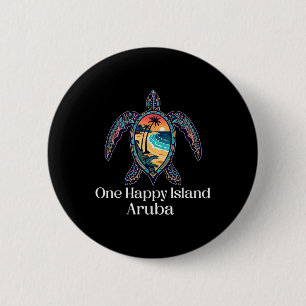 Aruba One Happy Island Aruban Souvenir Vacation Me Button