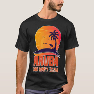 Aruba One Happy Island Beautiful Sunset Beach T-Shirt