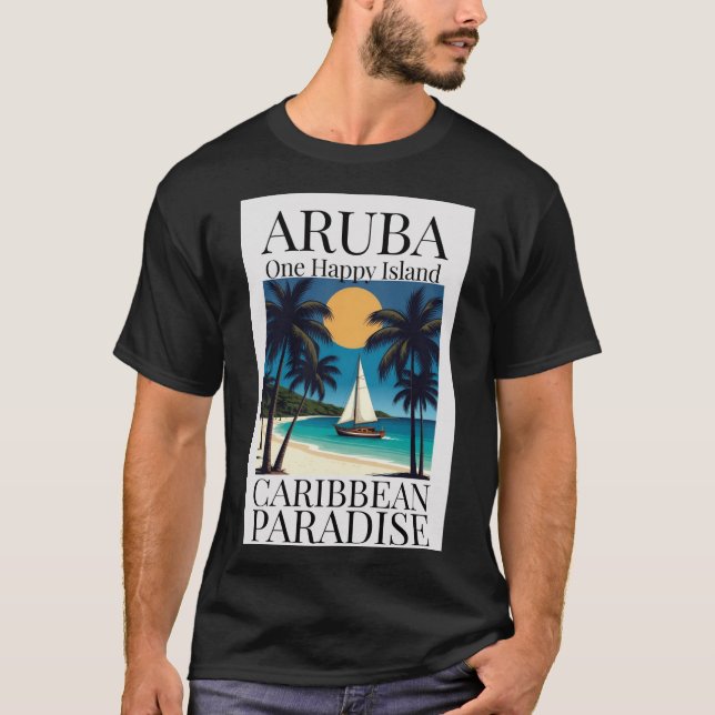Aruba One Happy Island  T-Shirt (Front)