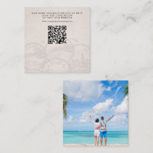 Aruba Passport Wedding QR Enclosure Card