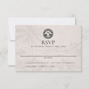 Aruba Passport Wedding RSVP Card