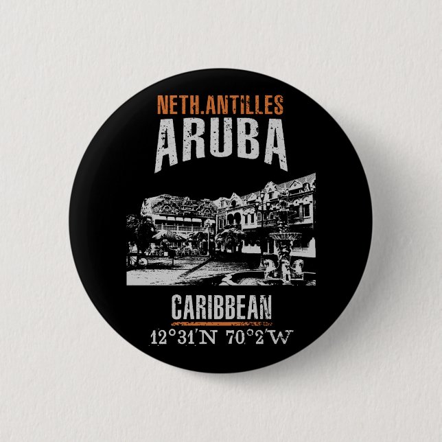Aruba Pinback Button (Front)