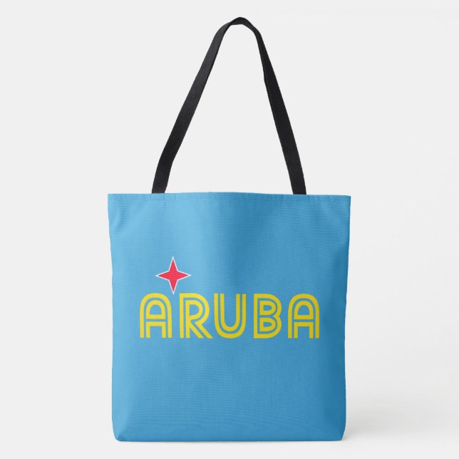 Aruba Retro Tote Bag (Front)