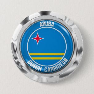 Aruba Round Emblem Button