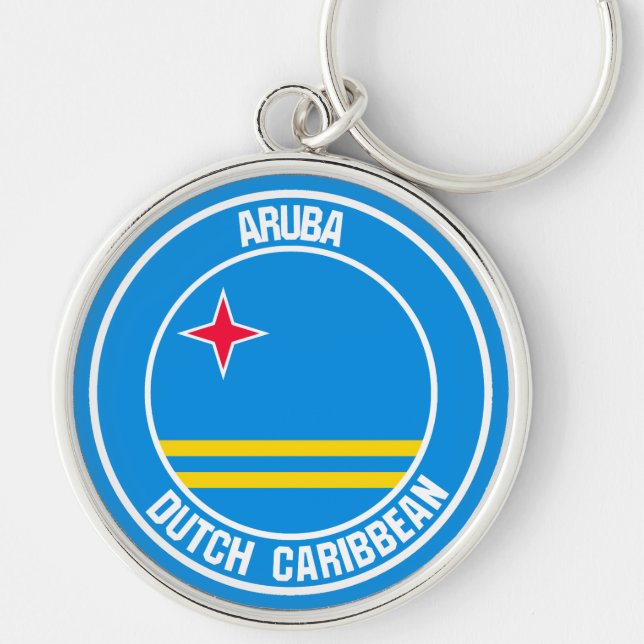 Aruba Round Emblem Keychain (Front)