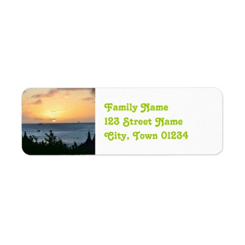 Aruba Setting Sun Label