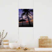 Aruba, silhouette of palm tree and palapa poster (Kitchen)