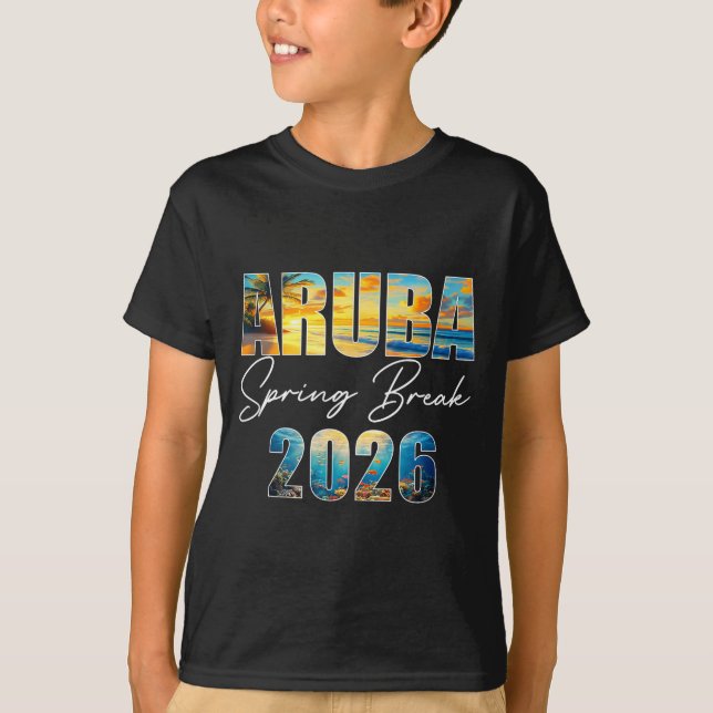 Aruba Spring Break 2026 Summer Vacation Beach  T-Shirt (Front)