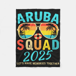 Aruba Squad 2025 Vacation Friends Family Matching Fleece Blanket