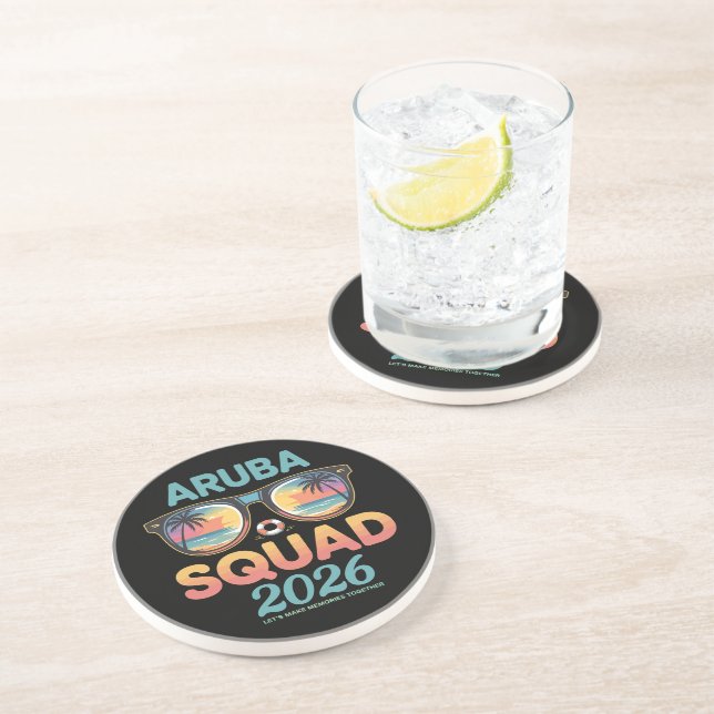 Aruba Squad 2026 Retro Coaster (Side)