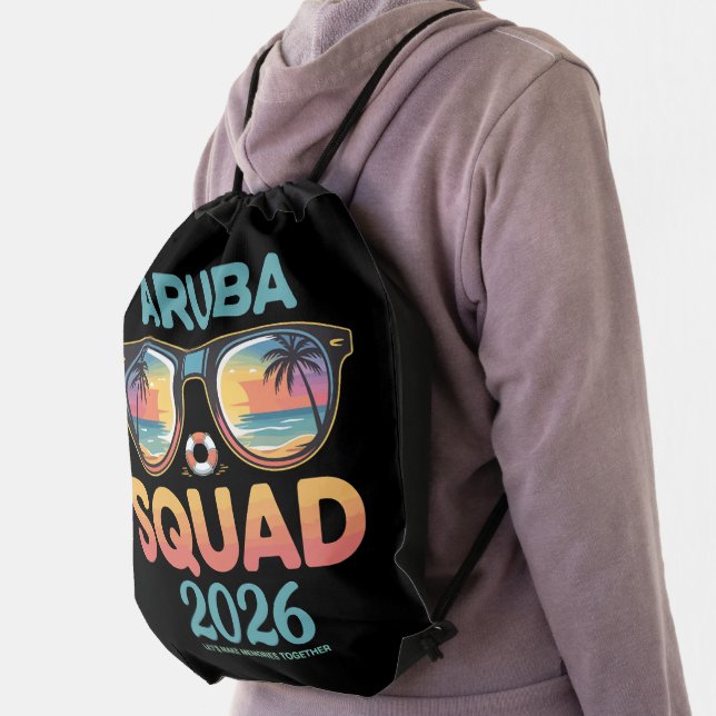 Aruba Squad 2026 Retro Drawstring Bag (Insitu)