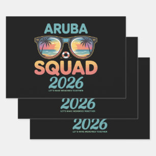 Aruba Squad 2026 Retro Wrapping Paper Sheets