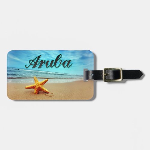 Aruba starfish luggage tag