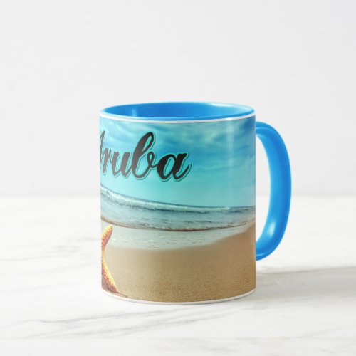 Aruba starfish mug