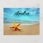 Aruba starfish postcard
