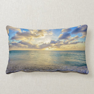 Aruba Sunset over Moving Sea Lumbar Pillow