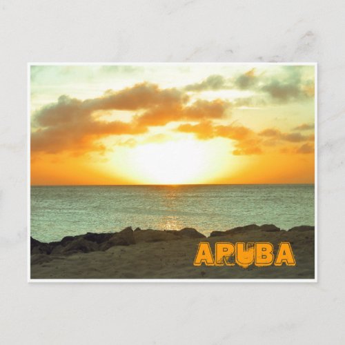 Aruba Sunset Postcard
