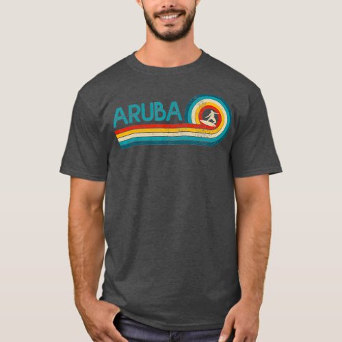 Aruba Surf Vintage Beach Surfer Surfing Gift T_Shirt