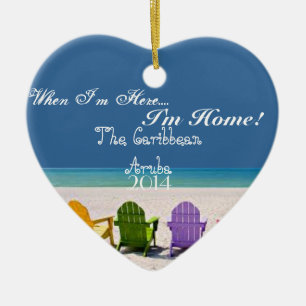 ARUBA, THE CARIBBEAN- BEACH LOVER GIFT ORNAMENT