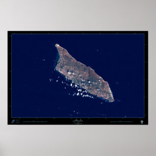 Aruba, The Caribbean Satellite Poster