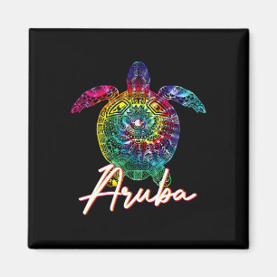 Aruba Tie Dye Sea Turtle Matching Family Vacation Magnet