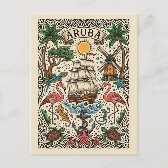 Aruba Travel Postcard (Front)