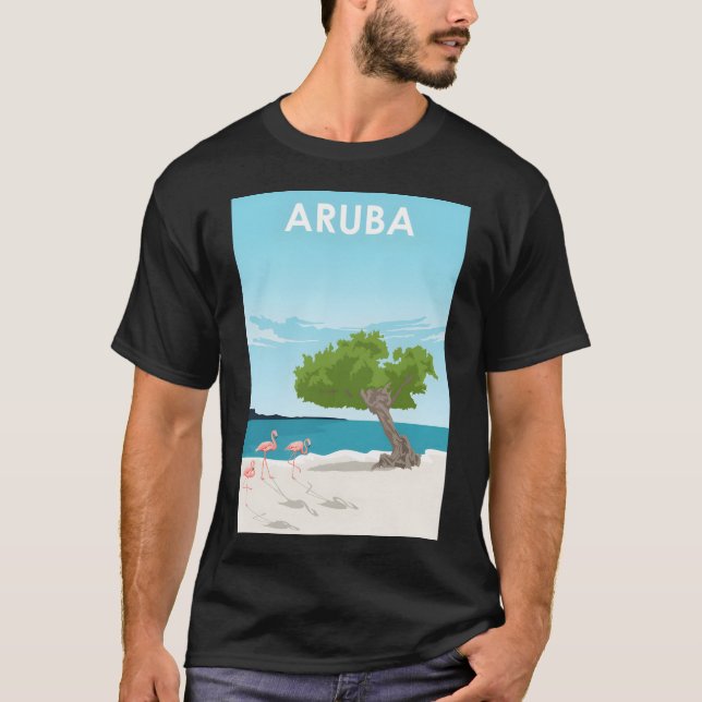 Aruba Travel Poster  T-Shirt (Front)