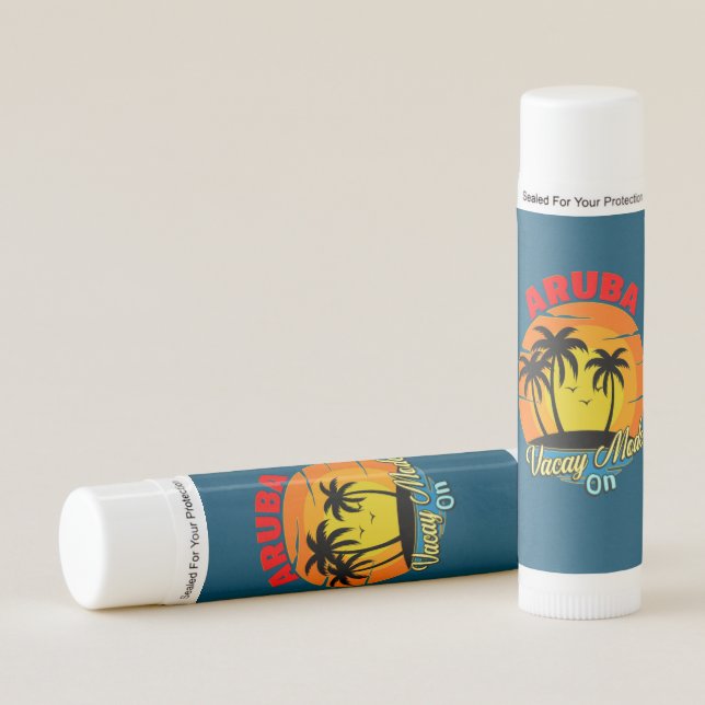 Aruba Vacay Mode On Family Group Matching Travel  Lip Balm (Front)