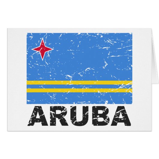 Aruba Vintage Flag Cards (Front Horizontal)