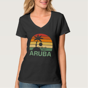 Aruba Vintage Palm Trees Summer Beach T-Shirt