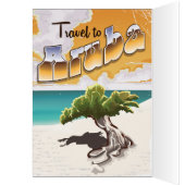 Aruba vintage travel poster (Inside (Left))