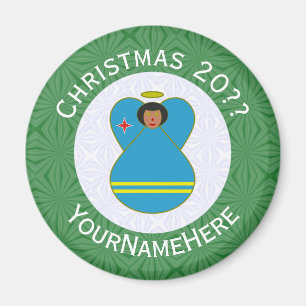 Aruban Angel Christmas Flag Personalized Magnet