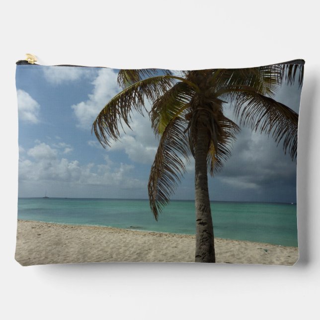 Aruban Beach I Beautiful Nature Scene Accessory Pouch (Front)