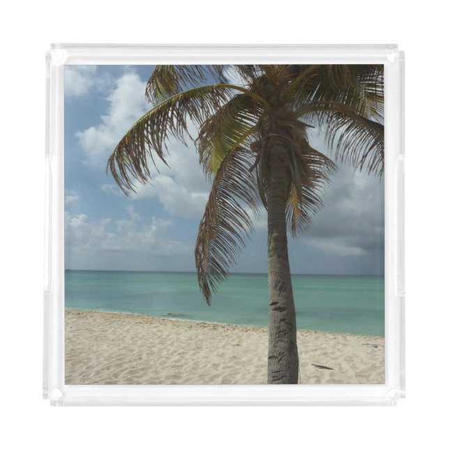 Aruban Beach I Beautiful Nature Scene Acrylic Tray (Front)