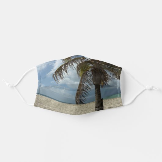 Aruban Beach I Beautiful Nature Scene Adult Cloth Face Mask (Front, Unfolded)