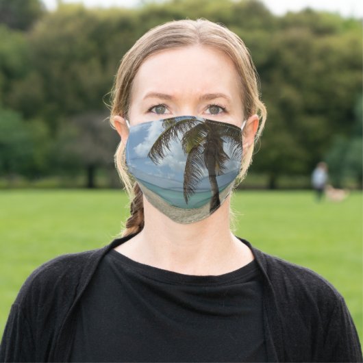 Aruban Beach I Beautiful Nature Scene Adult Cloth Face Mask (Outside)