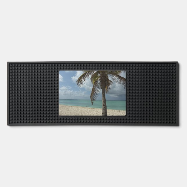 Aruban Beach I Beautiful Nature Scene Bar Mat (Front)